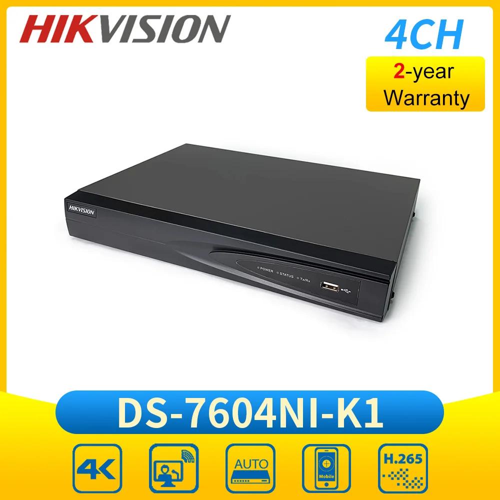 Hikvision DS-7604NI-K1 ̴ NVR 4K POE 1U    P2P, 4ch